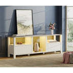 LED TV Stand for 75 Inch TV, Modern TV Console Table with Cabinet