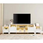 LED TV Stand for 75 Inch TV, Modern TV Console Table with Cabinet