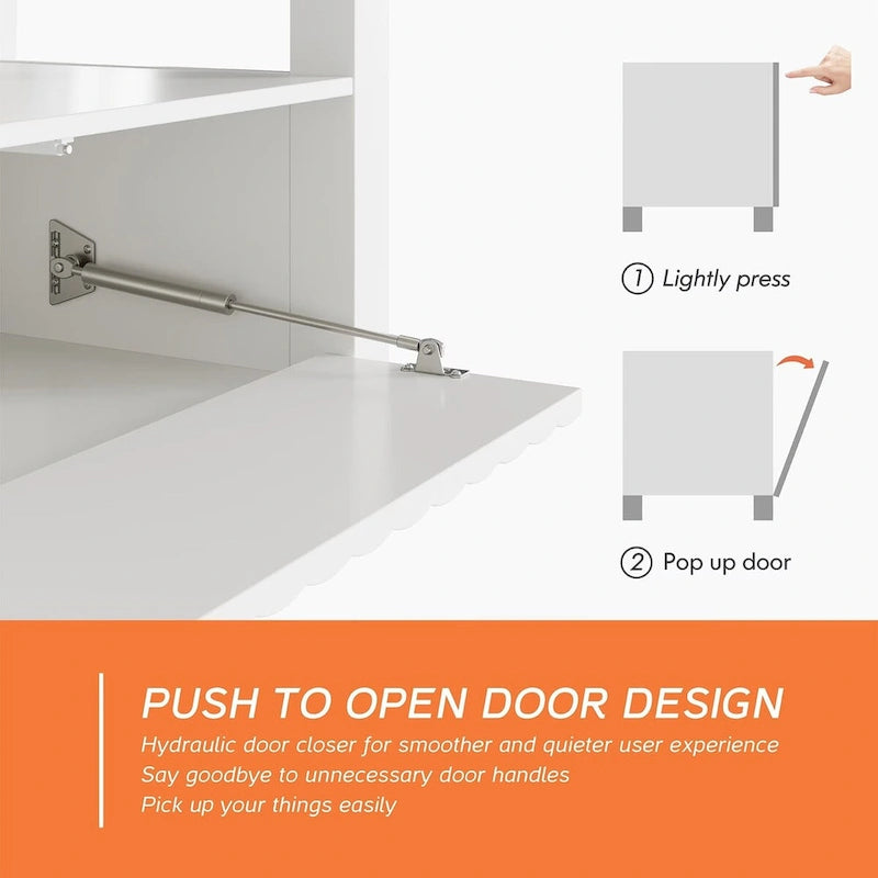 LED TV Stand for 75 Inch TV, Modern TV Console Table with Cabinet