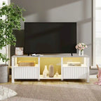 LED TV Stand for 75 Inch TV, Modern TV Console Table with Cabinet
