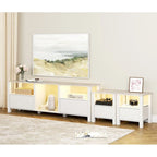 LED TV Stand for 75 Inch TV, Modern TV Console Table with Cabinet
