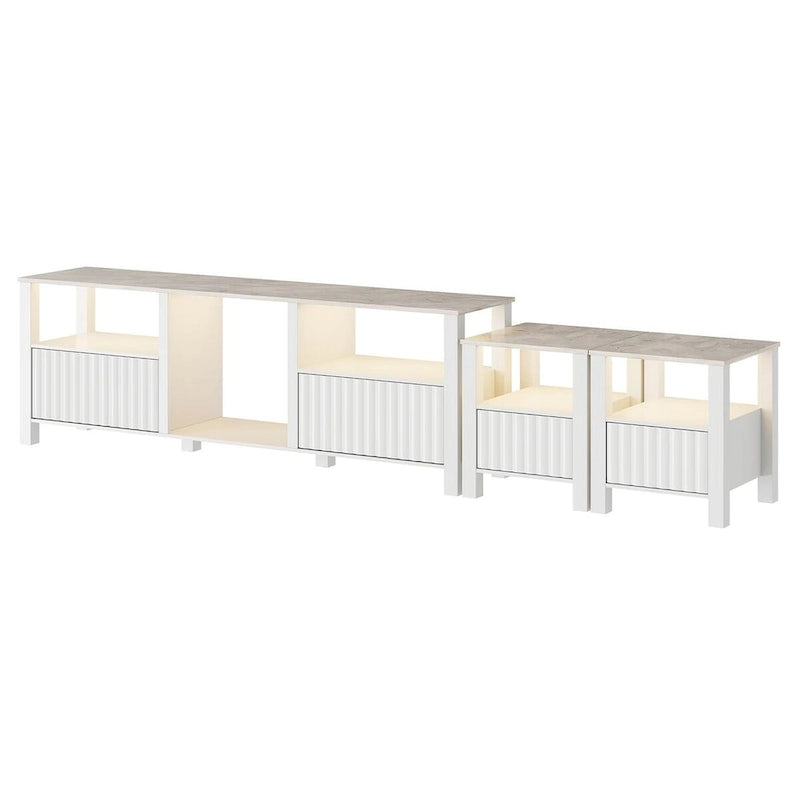 LED TV Stand for 75 Inch TV, Modern TV Console Table with Cabinet