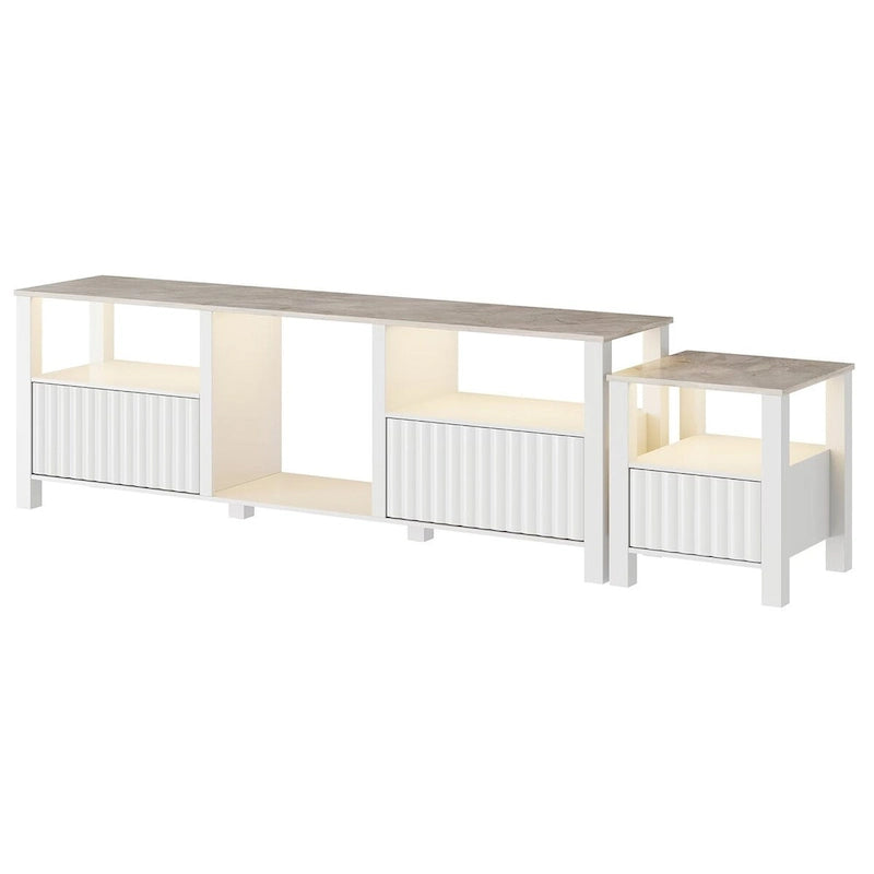 LED TV Stand for 75 Inch TV, Modern TV Console Table with Cabinet