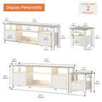 LED TV Stand for 75 Inch TV, Modern TV Console Table with Cabinet