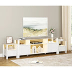 LED TV Stand for 75 Inch TV, Modern TV Console Table with Cabinet