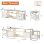 LED TV Stand for 75 Inch TV, Modern TV Console Table with Cabinet