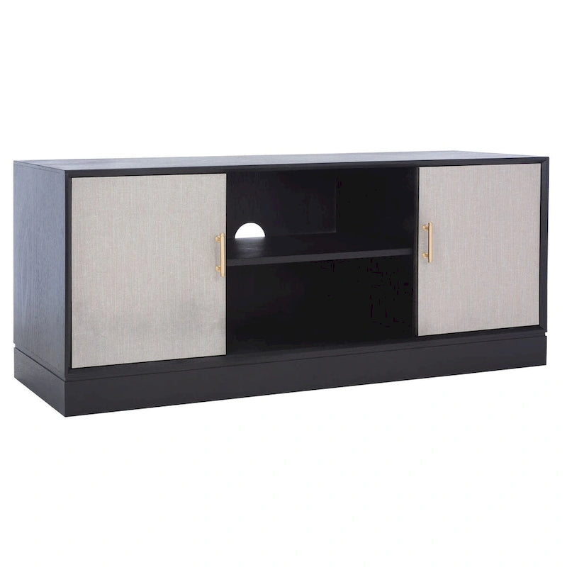 SAFAVIEH Burghilde 2 Door 1 Shelf Media Stand - 47 W x 16 D x 20 H - 47Wx16Dx20H