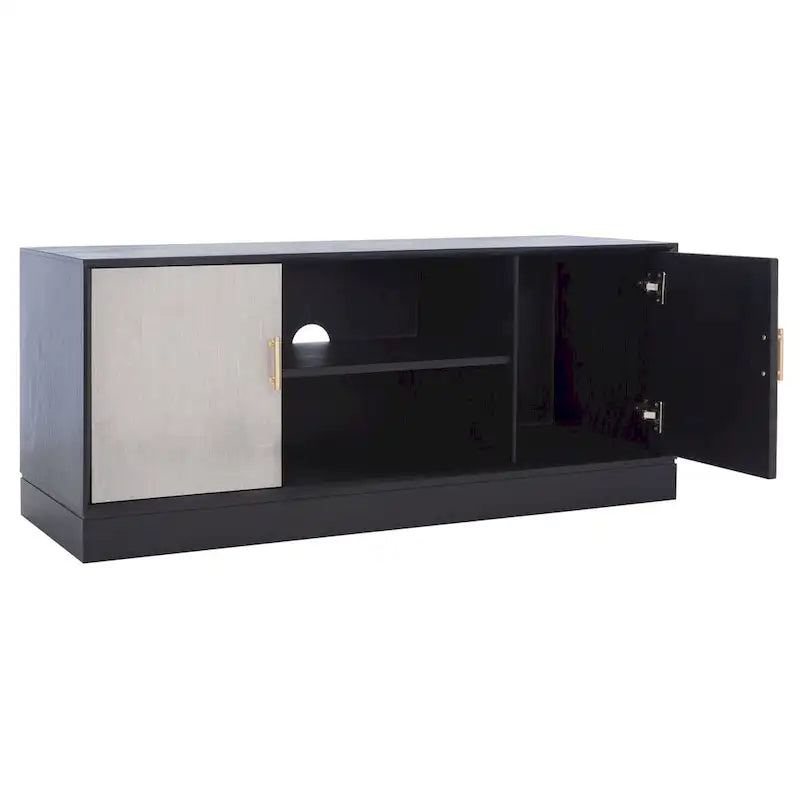 SAFAVIEH Burghilde 2 Door 1 Shelf Media Stand - 47 W x 16 D x 20 H - 47Wx16Dx20H