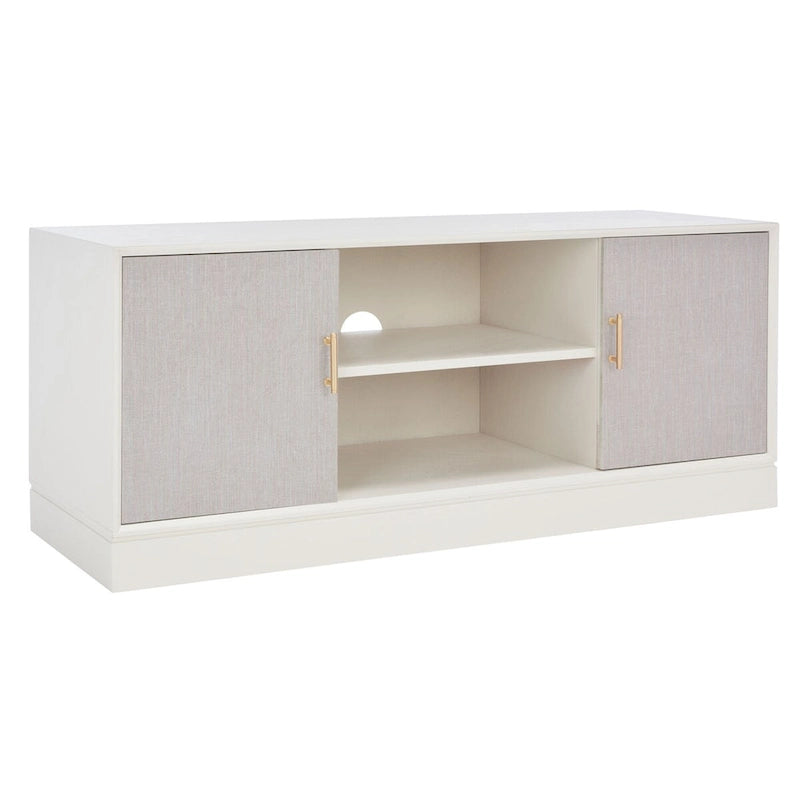 SAFAVIEH Burghilde 2 Door 1 Shelf Media Stand - 47 W x 16 D x 20 H - 47Wx16Dx20H