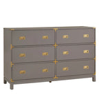 Kedric 6-Drawer Gold Accent Dresser by iNSPIRE Q Bold