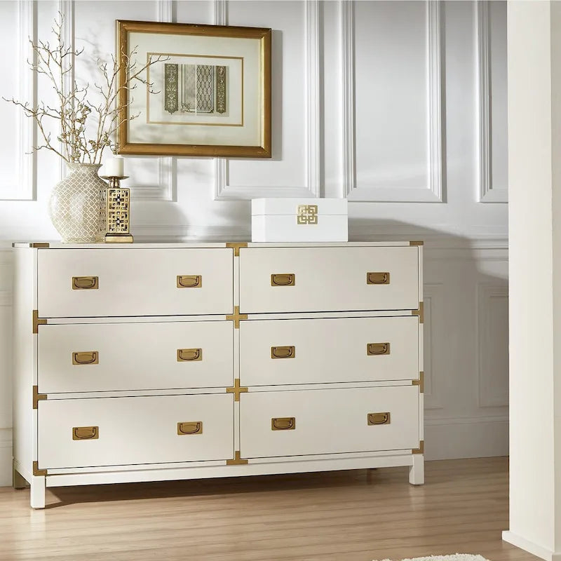 Kedric 6-Drawer Gold Accent Dresser by iNSPIRE Q Bold