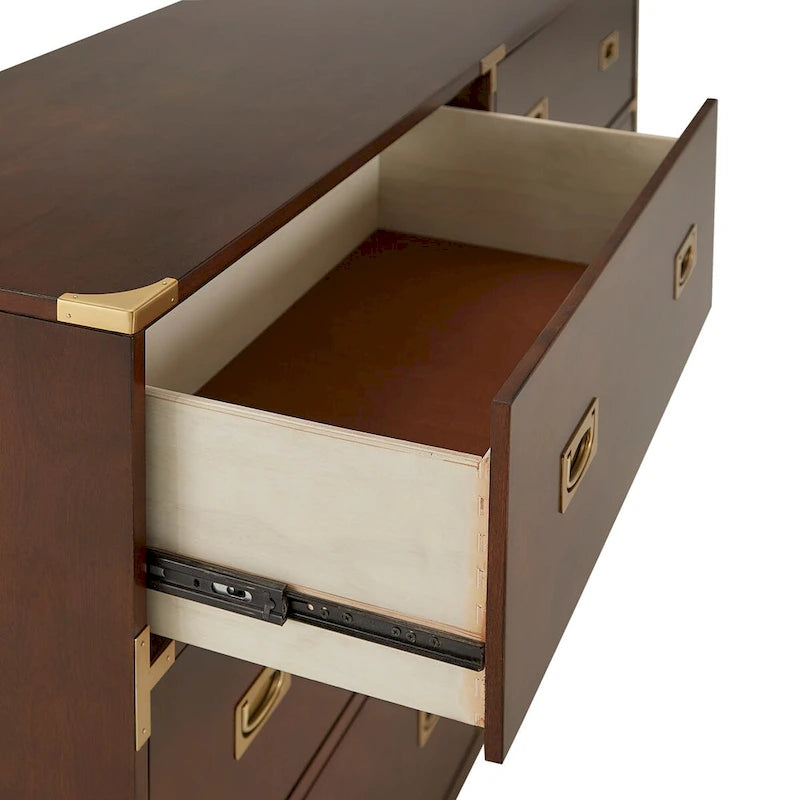 Kedric 6-Drawer Gold Accent Dresser by iNSPIRE Q Bold