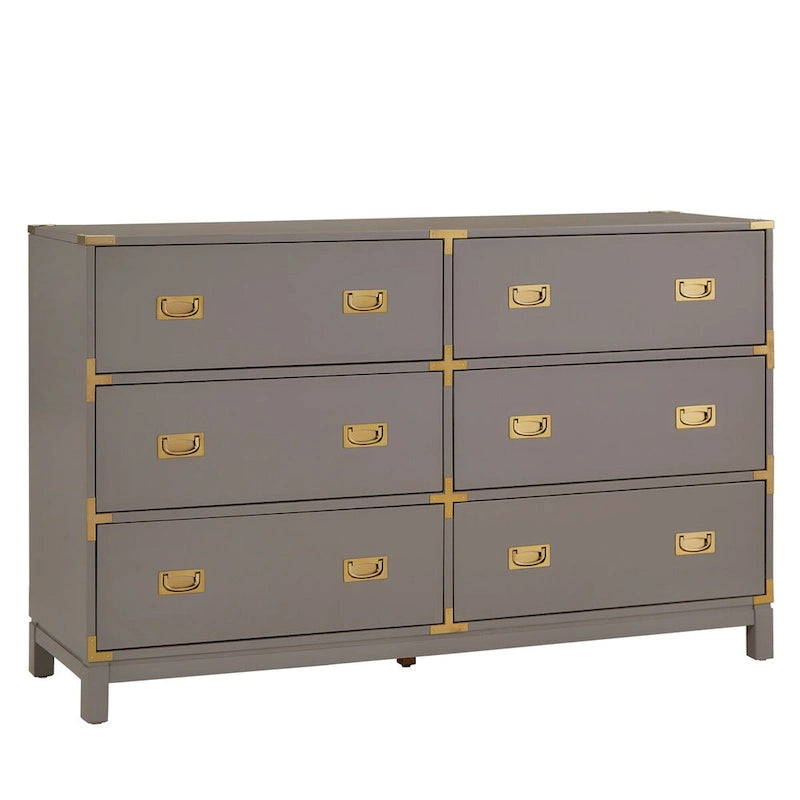 Kedric 6-Drawer Gold Accent Dresser by iNSPIRE Q Bold