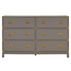 Kedric 6-Drawer Gold Accent Dresser by iNSPIRE Q Bold