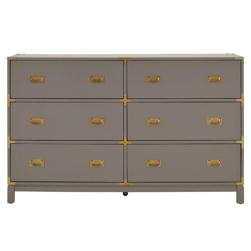 Kedric 6-Drawer Gold Accent Dresser by iNSPIRE Q Bold