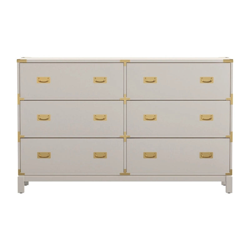Kedric 6-Drawer Gold Accent Dresser by iNSPIRE Q Bold