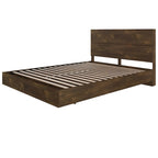 2-Piece Bedset With Bed Frame And Headboard,Truffle