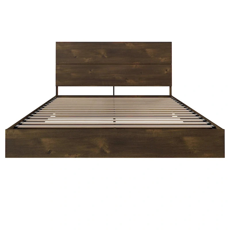 2-Piece Bedset With Bed Frame And Headboard,Truffle