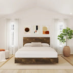 2-Piece Bedset With Bed Frame And Headboard,Truffle