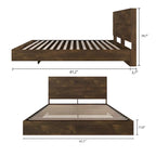 2-Piece Bedset With Bed Frame And Headboard,Truffle