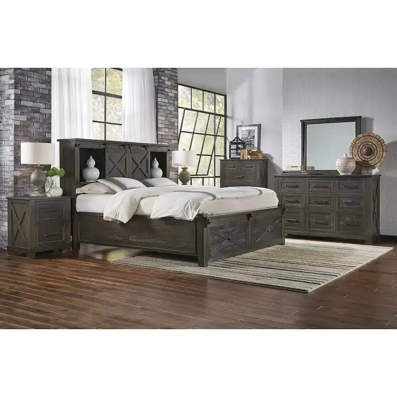 Simply Solid Sharla Solid Wood 4-piece Storage Bedroom Collection