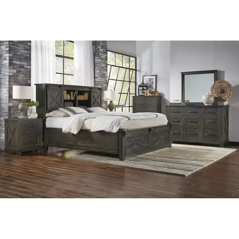 Simply Solid Sharla Solid Wood 4-piece Storage Bedroom Collection