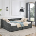 Daybed with Drawers Upholstered Tufted