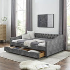 Daybed with Drawers Upholstered Tufted