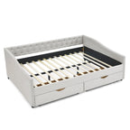 Daybed with Drawers Upholstered Tufted