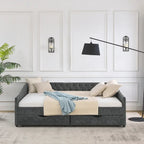 Daybed with Drawers Upholstered Tufted
