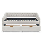 Daybed with Drawers Upholstered Tufted