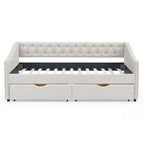 Daybed with Drawers Upholstered Tufted