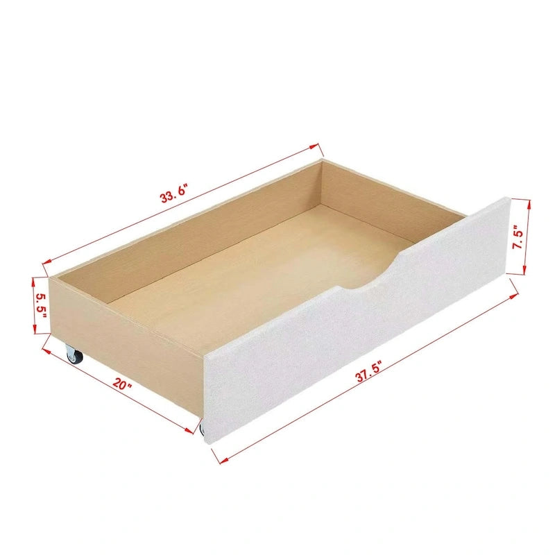 Daybed with Drawers Upholstered Tufted