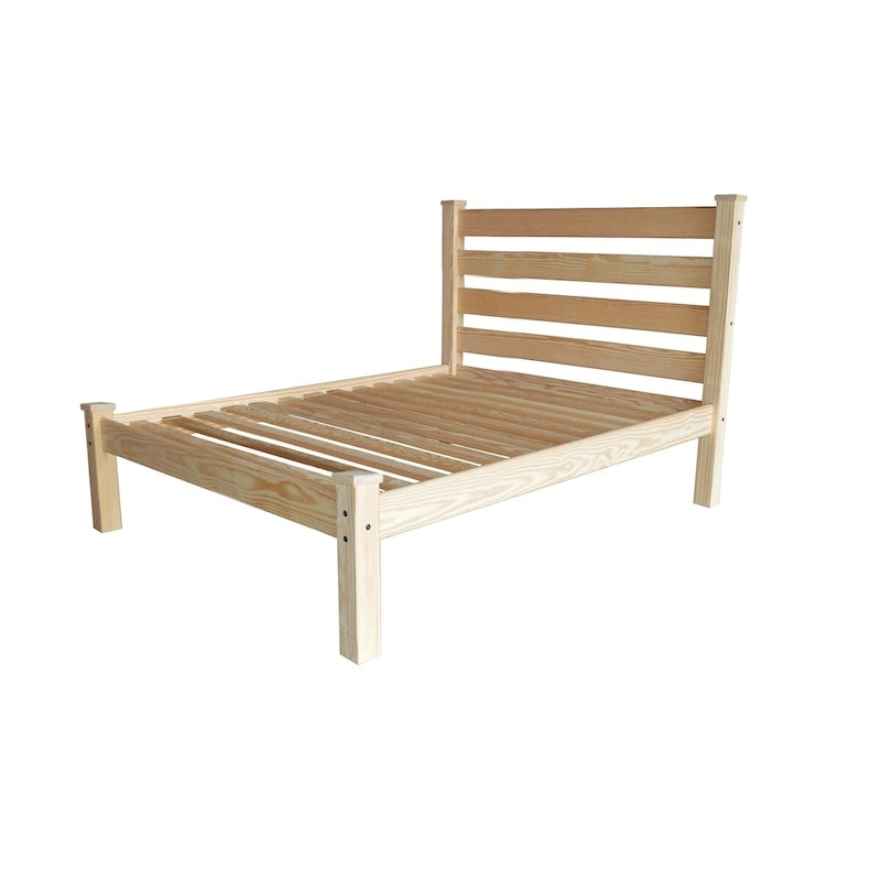 Homestead Unfinished Solid Pine Queen Platform Bed