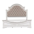 Magnolia Manor Upholstered Bed, and Dresser and Mirror Set
