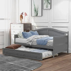 High-Quality Pine Twin Daybed with Trundle, Sofa Bed