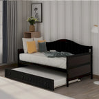 High-Quality Pine Twin Daybed with Trundle, Sofa Bed
