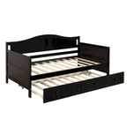High-Quality Pine Twin Daybed with Trundle, Sofa Bed