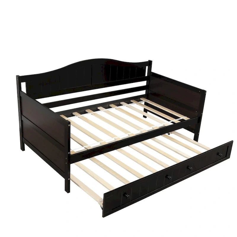 High-Quality Pine Twin Daybed with Trundle, Sofa Bed