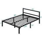 Metal Platform Bed Frame with Headboard