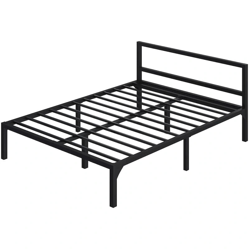Metal Platform Bed Frame with Headboard