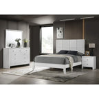 Sim 4 Piece White Panel Bedroom Set