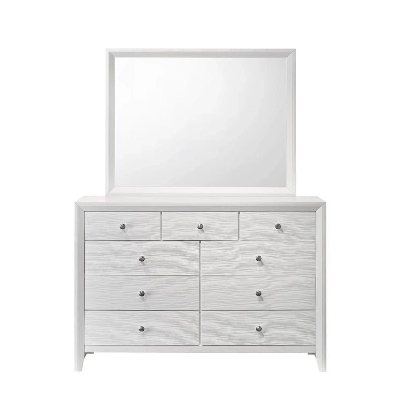 Sim 4 Piece White Panel Bedroom Set