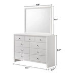 Sim 4 Piece White Panel Bedroom Set