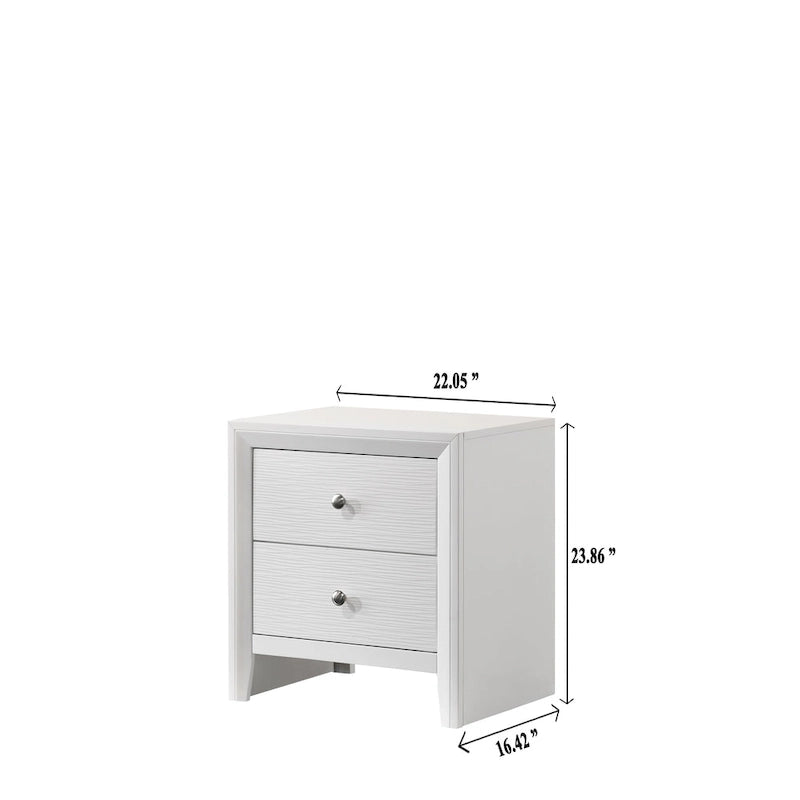 Sim 4 Piece White Panel Bedroom Set