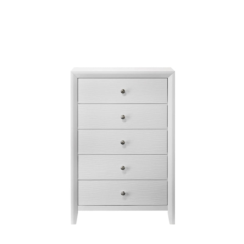 Sim 4 Piece White Panel Bedroom Set