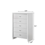 Sim 4 Piece White Panel Bedroom Set