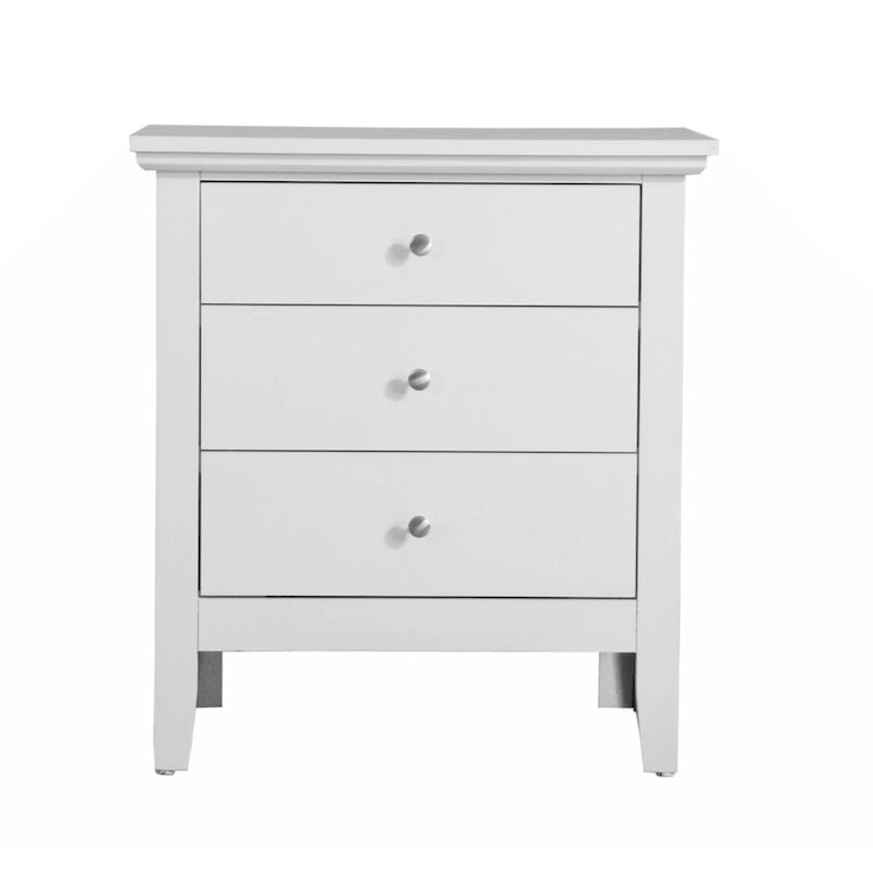 Glory Furniture Hammond 3 Drawer Nightstand , White