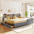 Queen Size and Twin XL Size Upholstered Platform Bed