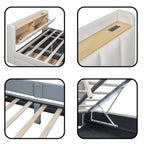 Queen Size and Twin XL Size Upholstered Platform Bed